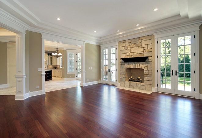 a unique parquet pattern on a hardwood floor